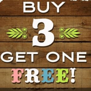 Buy 3 clothing items get 1 Free